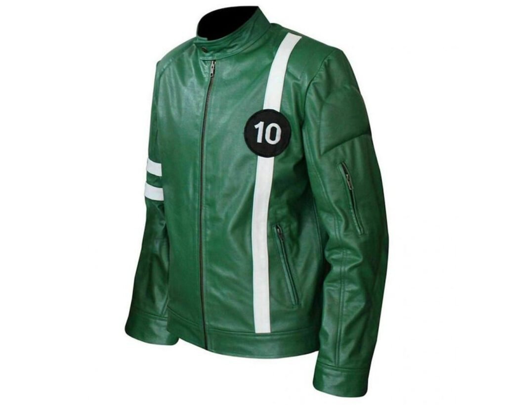 Ben 10 Jacket - Ryan Kelley Alien Force Green Leather Jacket