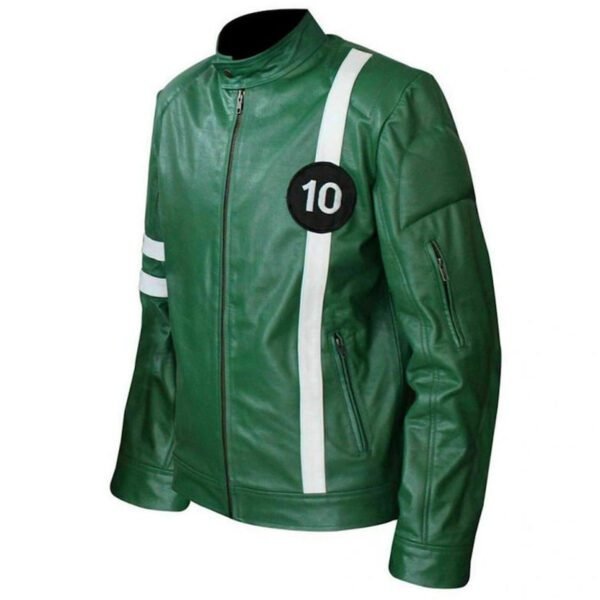 Ben 10 Jacket - Ryan Kelley Alien Force Green Leather Jacket