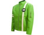 Ben 10 Jacket - Ryan Kelley Alien Force Parrot Green Leather Jacket