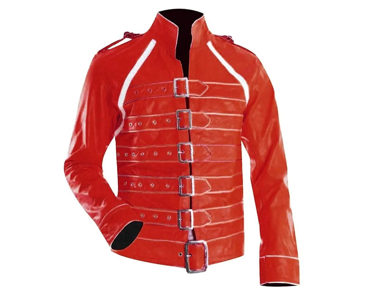 Freddie mercury queen red leather jacket