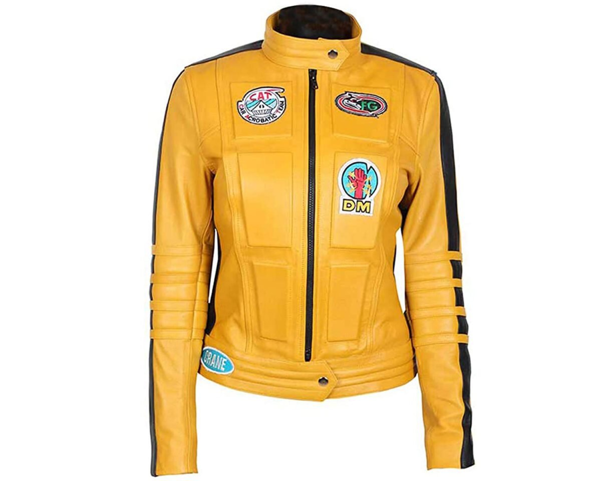 Kill bill jacket - uma thurman yellow biker jacket