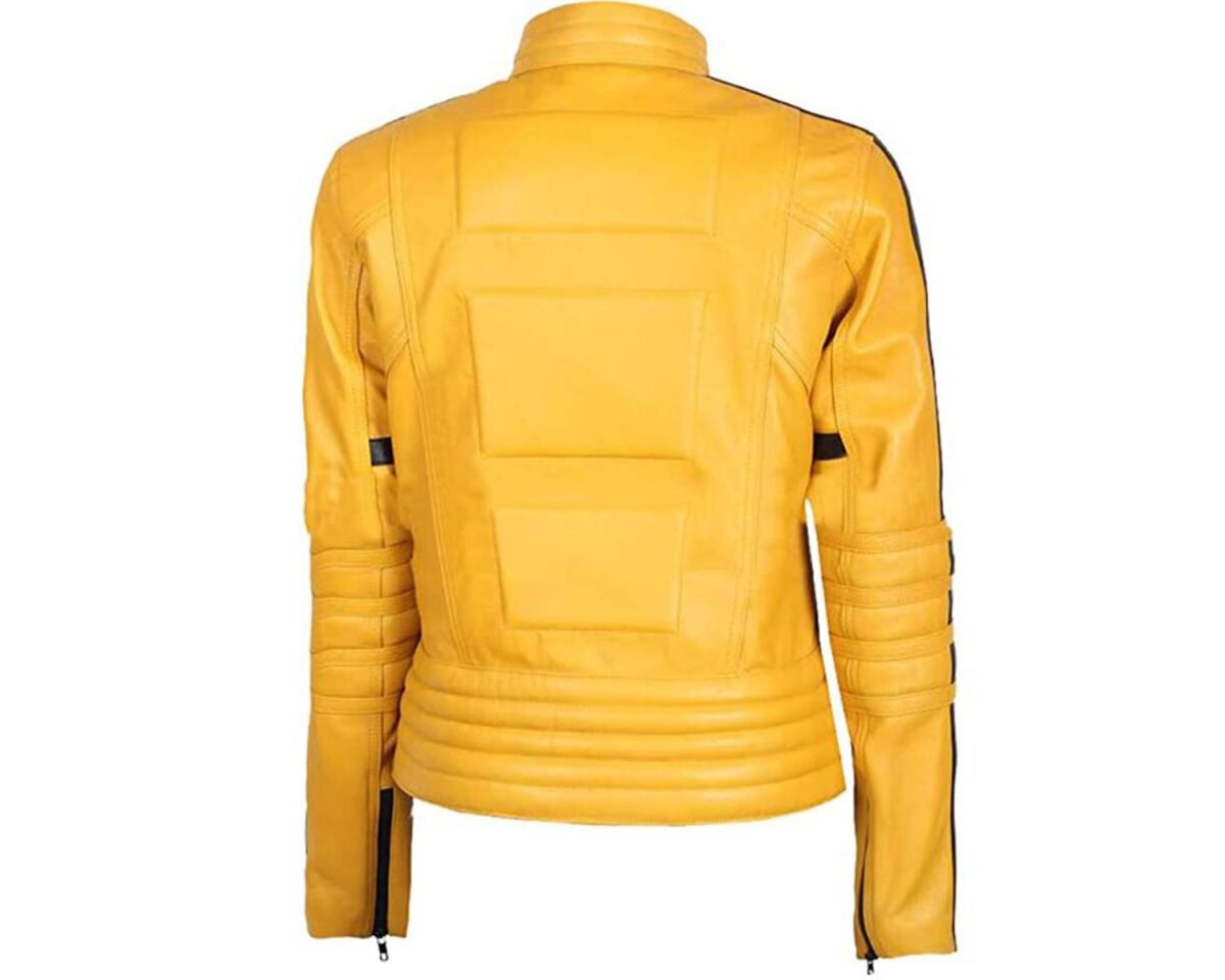 Kill bill jacket - uma thurman yellow biker jacket