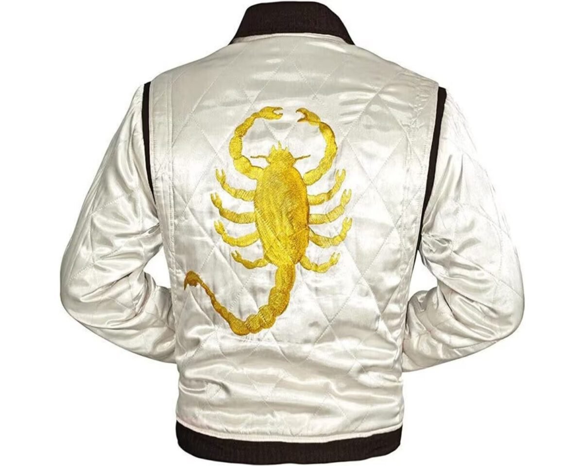 Drive jacket - ryan gosling scorpion white satin drive jacket