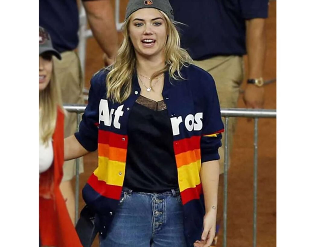 Houston Astros Jacket - 1986 Kate Upton Bomber Blue Jacket