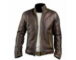 Men's Cafe Racer Stylish Distressed Brown Biker Vintage Leather Jacket