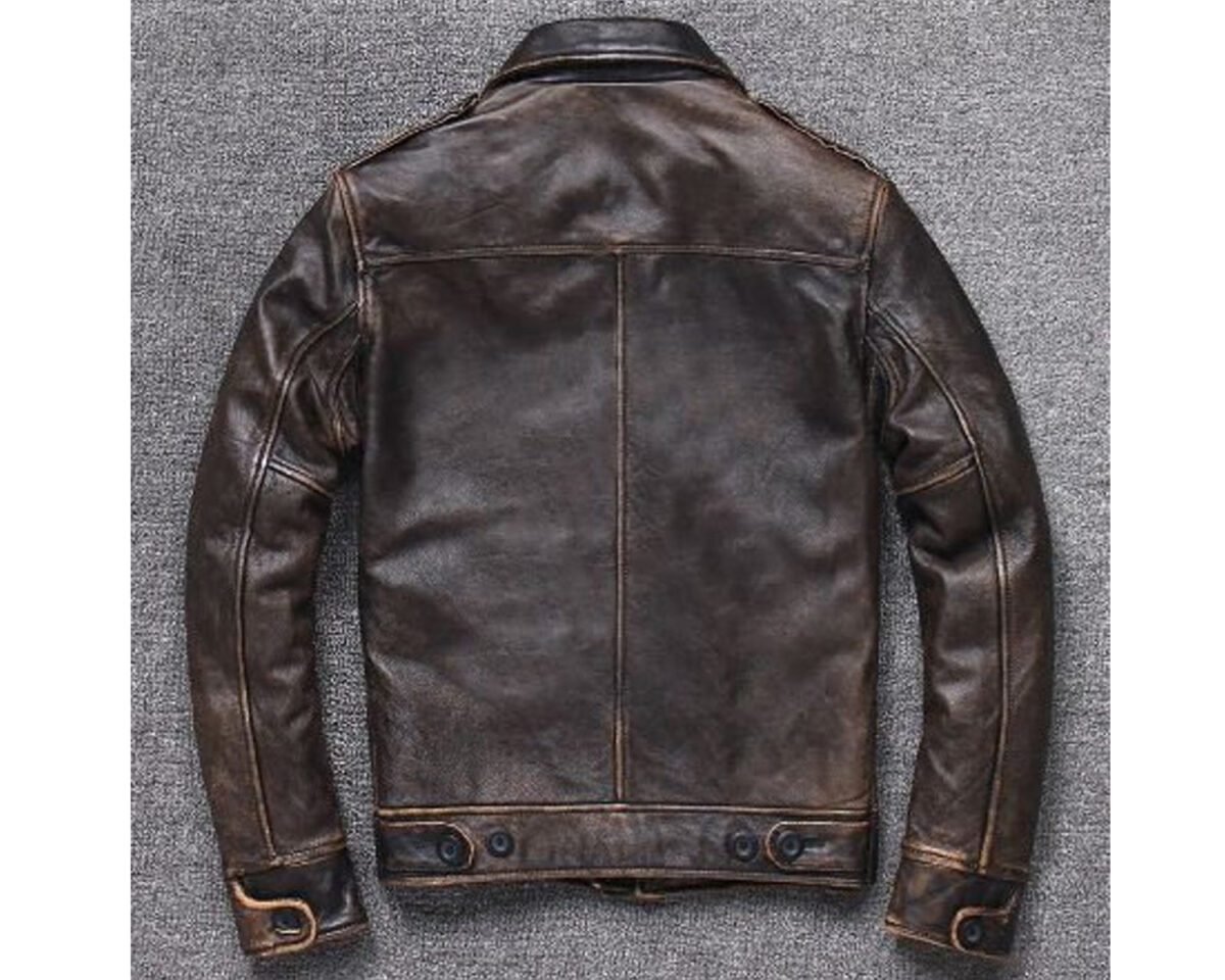 A2 aviator jacket - brown distressed air force bomber leather jacket