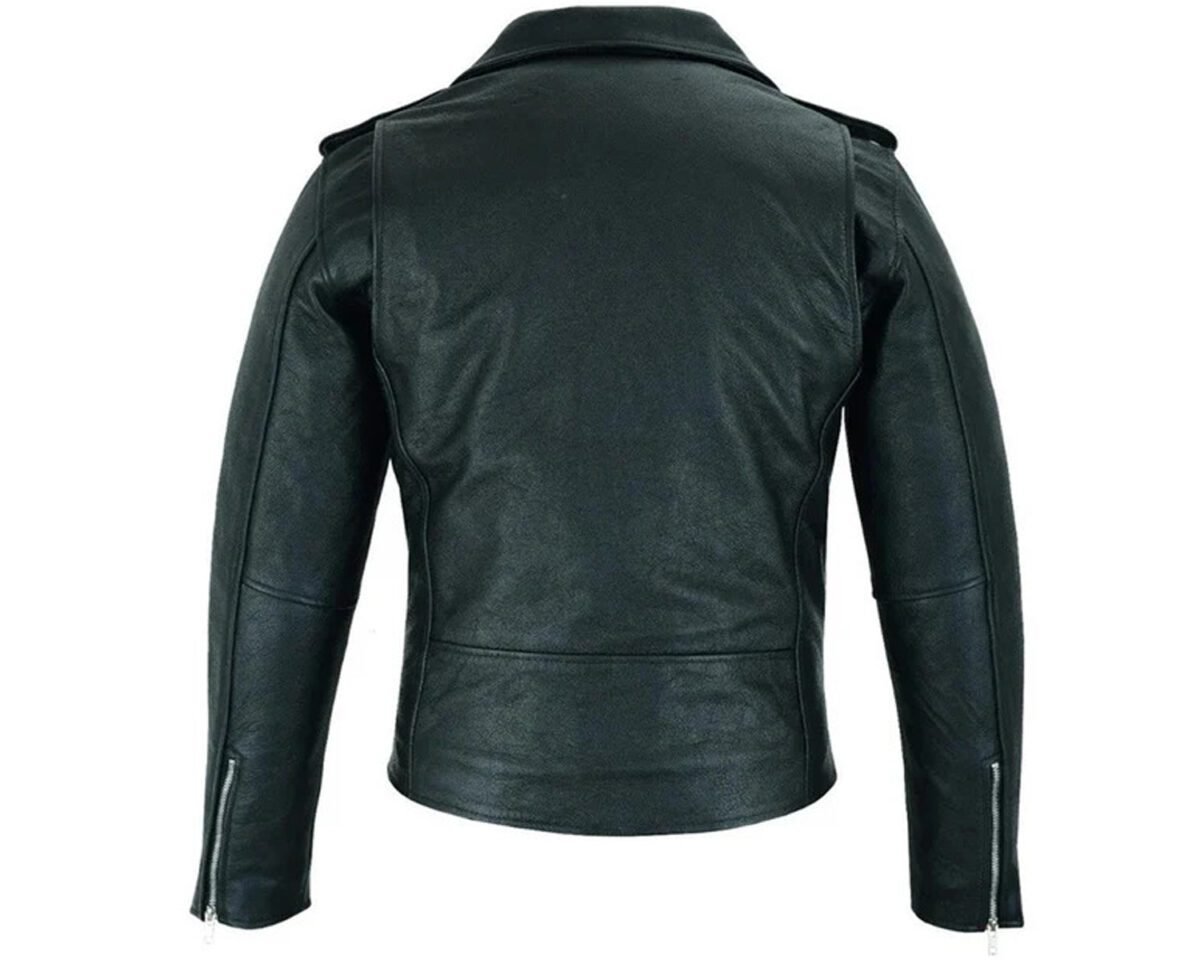 Mens handmade cafe racer marlon brando perfecto biker black leather jacket 3 scaled