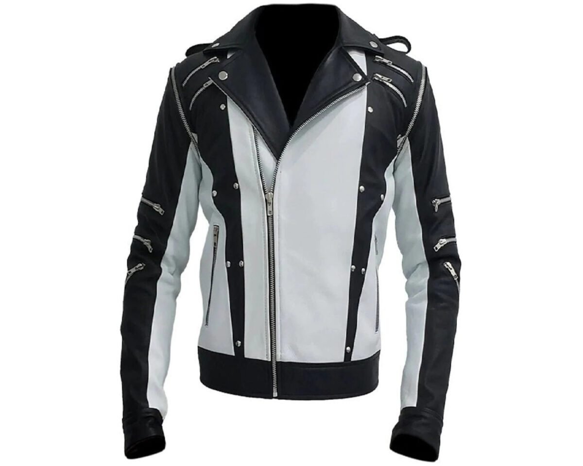 Michael jackson jacket – mj thriller pepsi black & white leather jacket