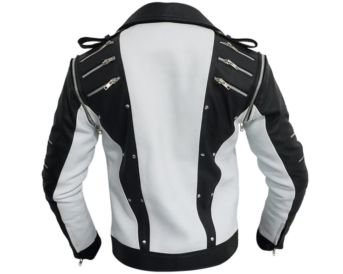 Michael jackson jacket – mj thriller pepsi black & white leather jacket