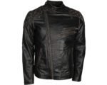 Skull Ride Embossed Motorcycle Skeleton Leather Jacket