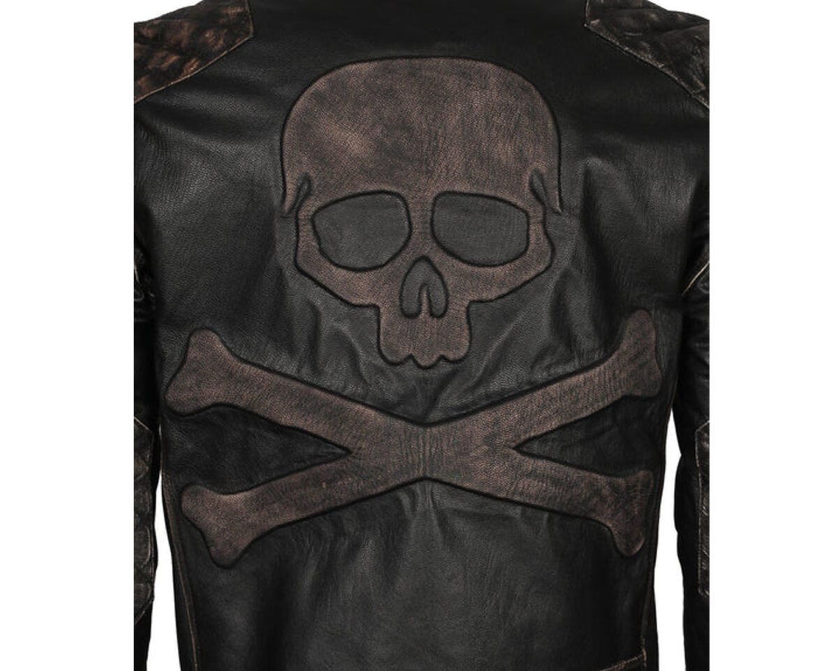 Mens skull bones embossed quilted motorcycle vintage skeleton black distressed biker halloween real leather jacket 6 scaled