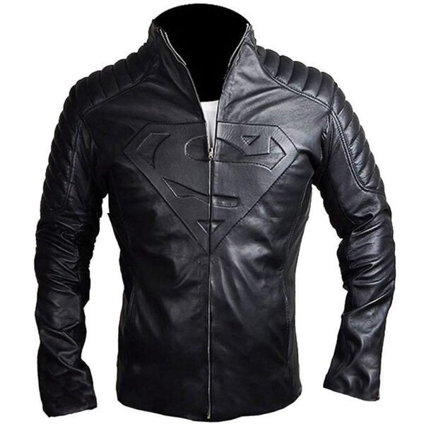 Superman Jacket - Smallville Black Leather Jacket