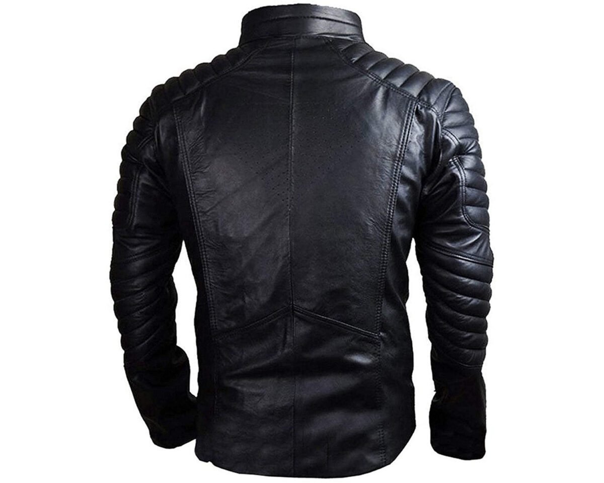 Mens superman smallville clark kent man of steel dc comics superhero motorcycle biker genuine black leather jacket costume 3 scaled