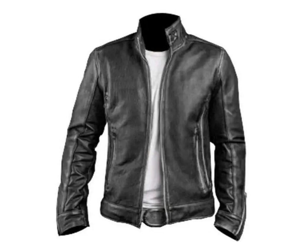 Men’s Cafe Racer Stylish Distressed Black Biker Vintage Leather Jacket