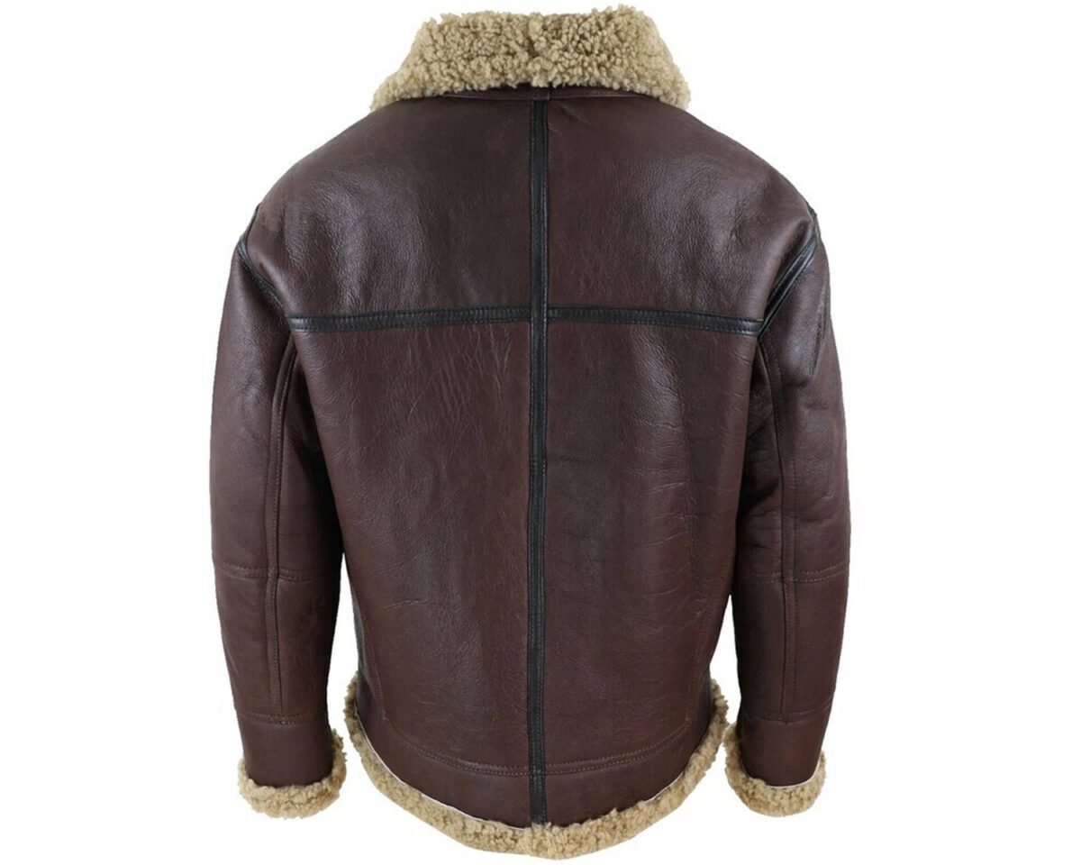 Re 4 leon kennedy b3 bomber faux fur cowhide brown leather jacket 3 scaled