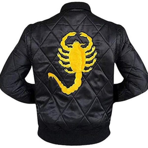 Drive Jacket – Ryan Gosling Scorpion Black Satin Drive Jacket