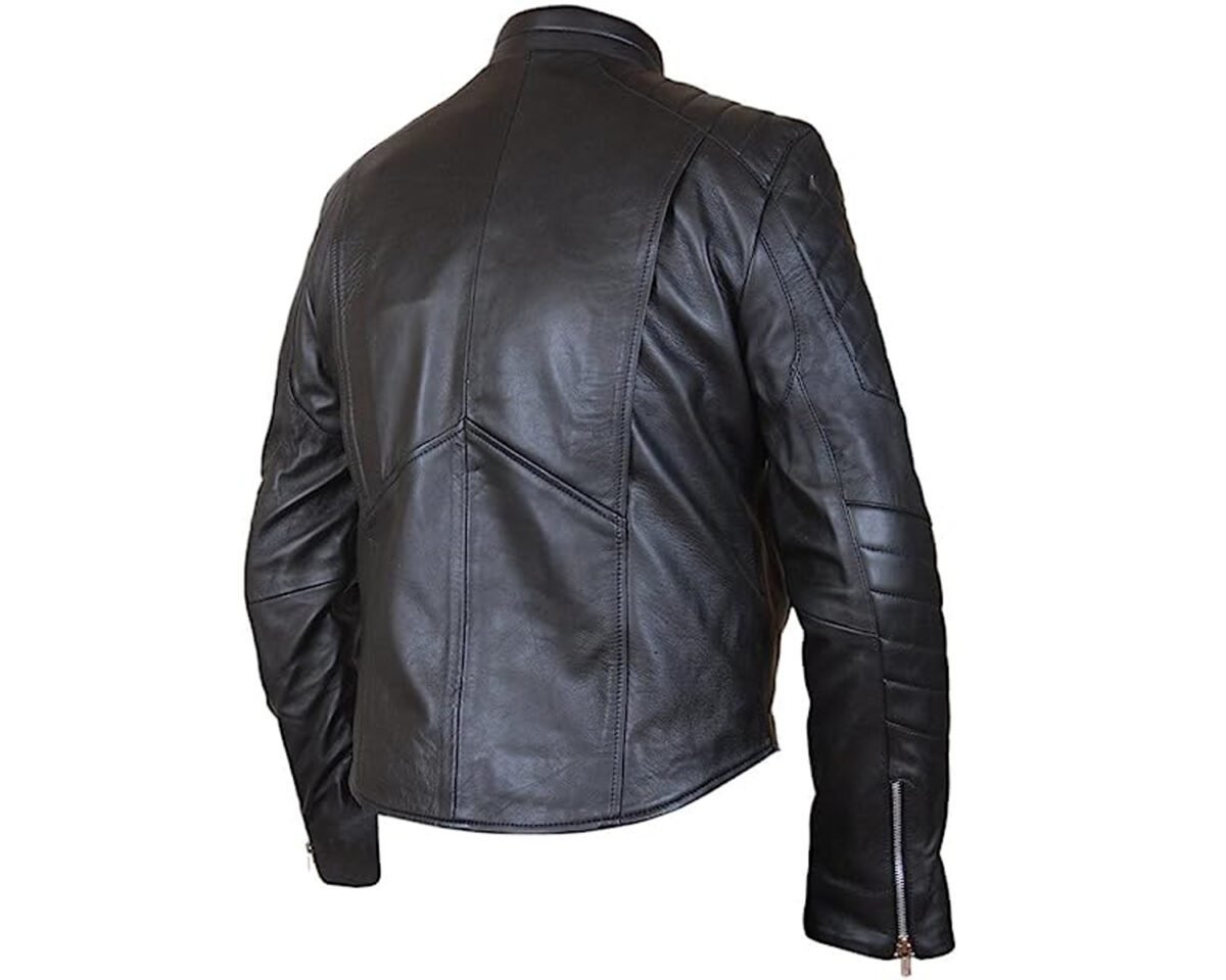 The punisher jon bernthal frank castle skull embossed motorcycle biker halloween black real leather jacket for men 5 scaled