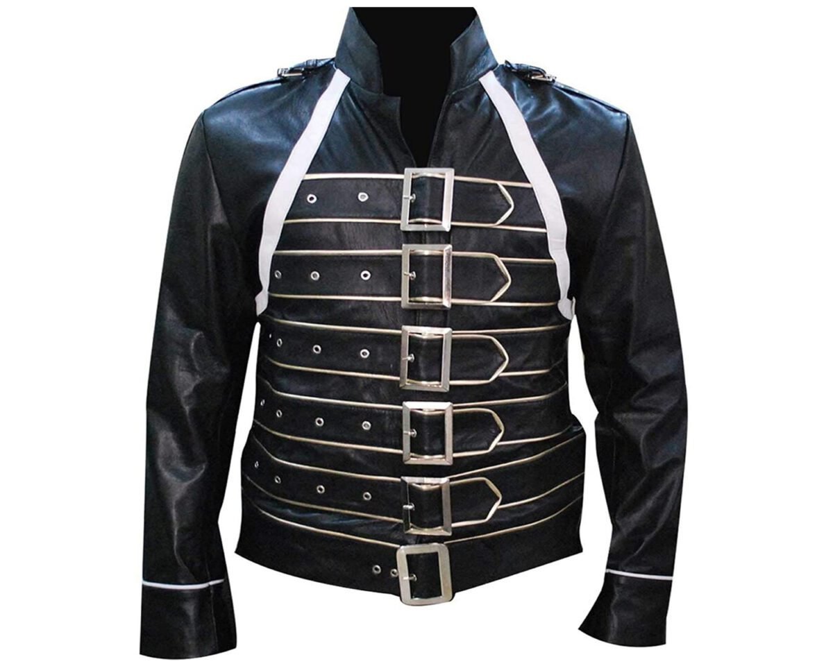 Freddie mercury queen black leather jacket