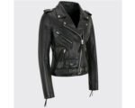 Women’s Brando Classic Slim-fit Biker Leather Jacket