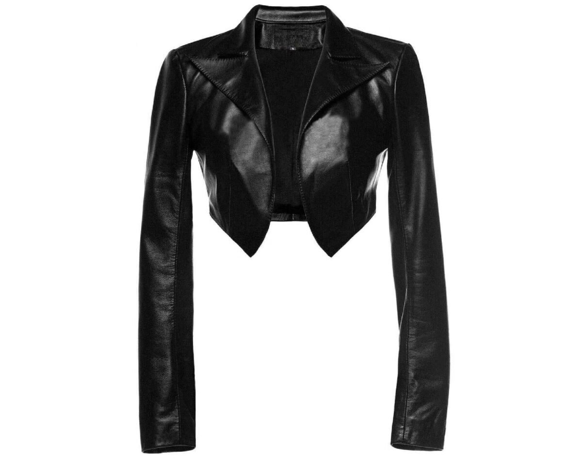 Women's shrug bolero jacket - slim fit short cropped blazer jacket