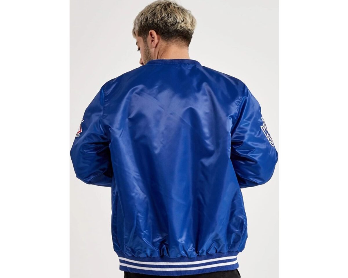 Los angeles dodgers blue varsity jacket