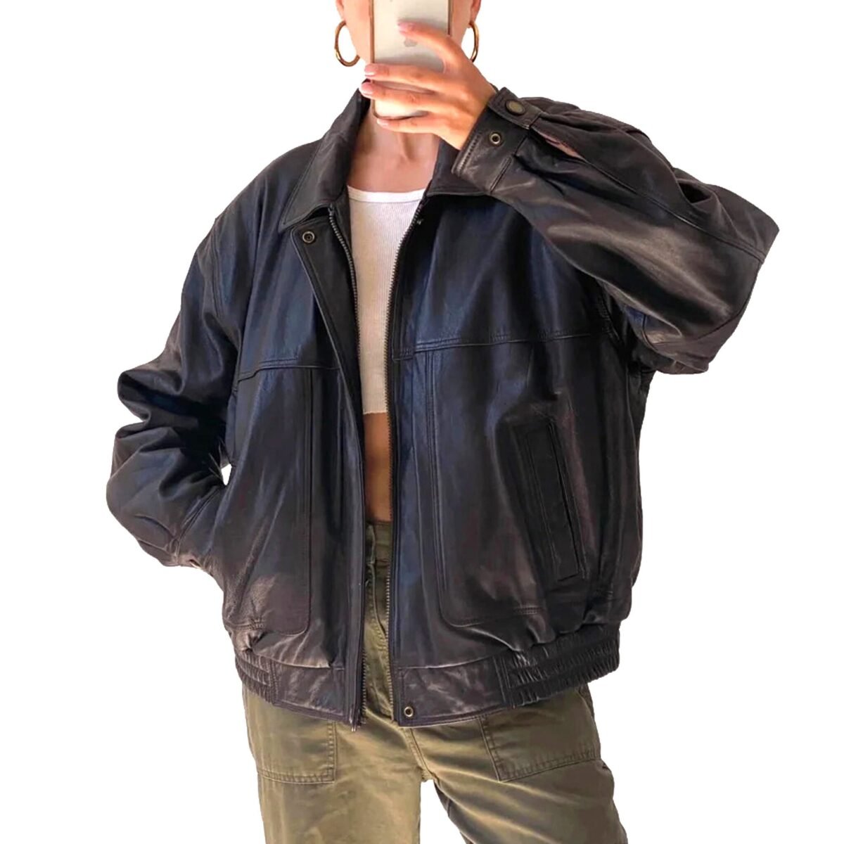 90’s women’s retro vintage oversized straight bomber jacket