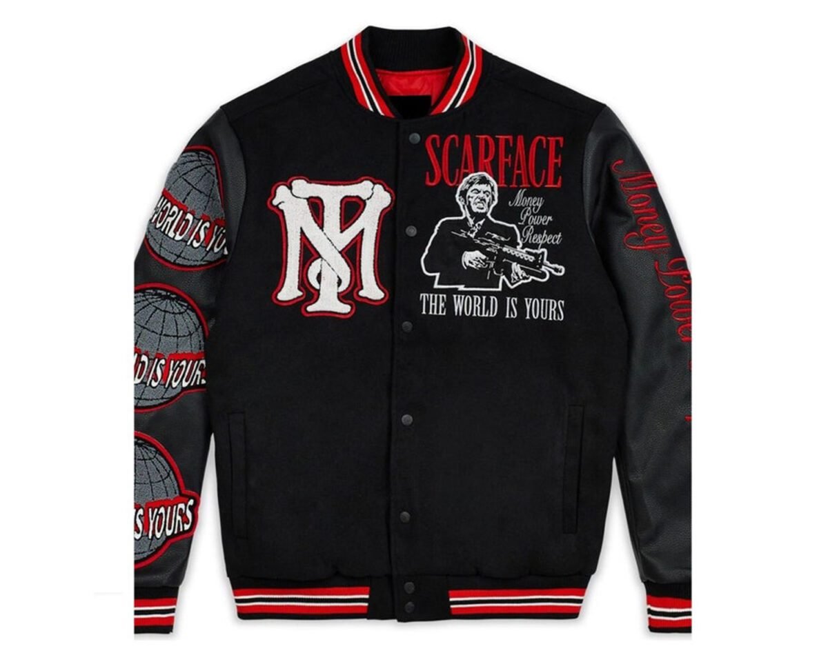 Scarface varsity jacket – tony montana al pacino gangster letterman jacket