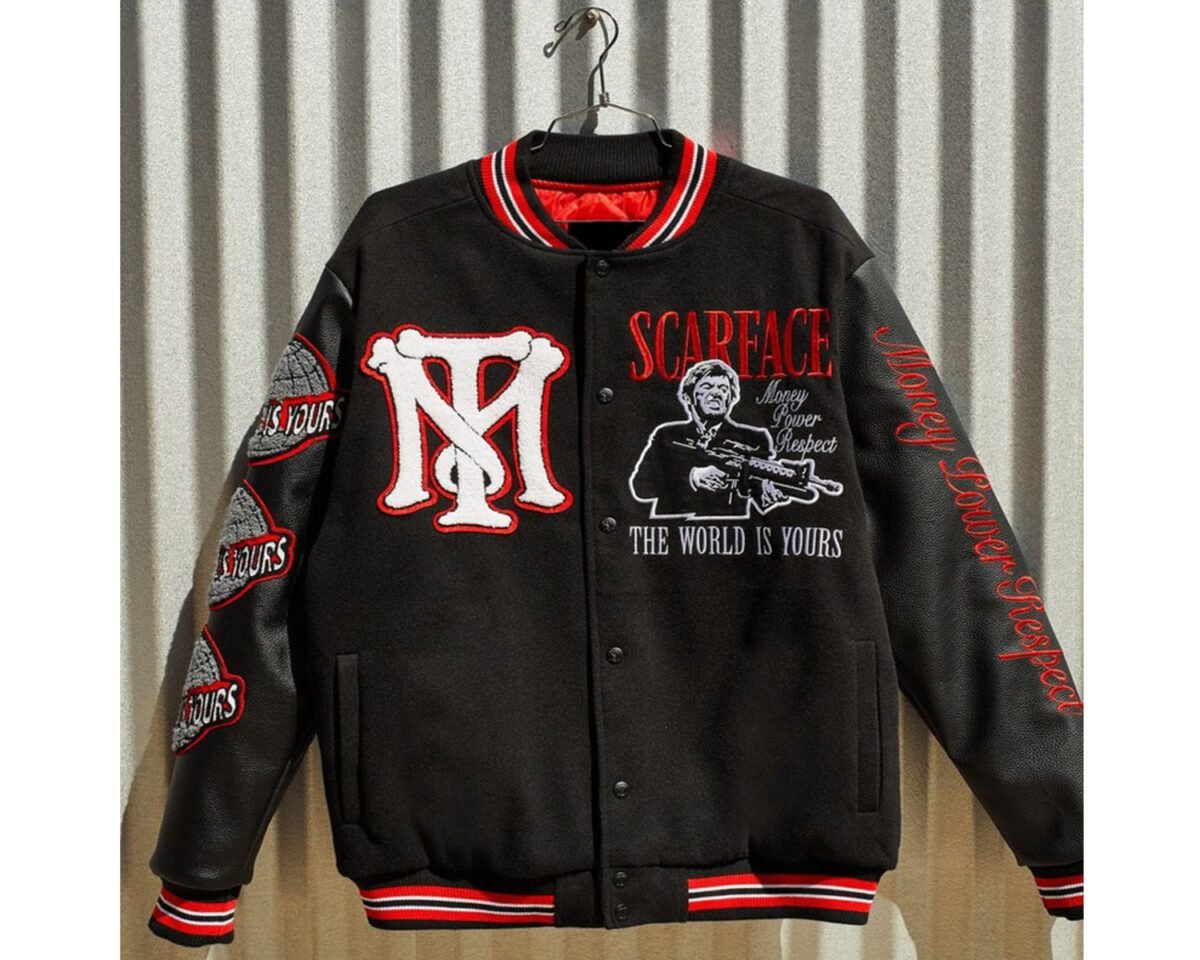 Scarface varsity jacket – tony montana al pacino gangster letterman jacket