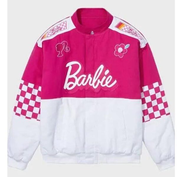 Barbie Pink Checkered Racer Jacket