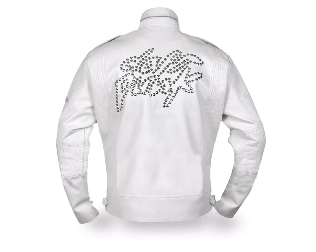 Daft punk electroma white leather jacket