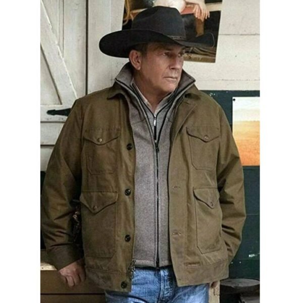 John Dutton Kevin Costner Yellowstone Brown Jacket