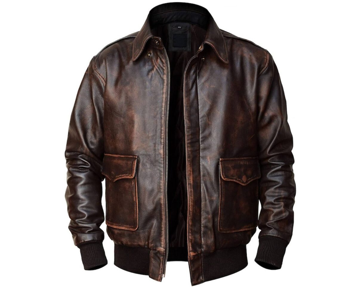 A2 aviator jacket - air force cockpit flight pilot leather jacket