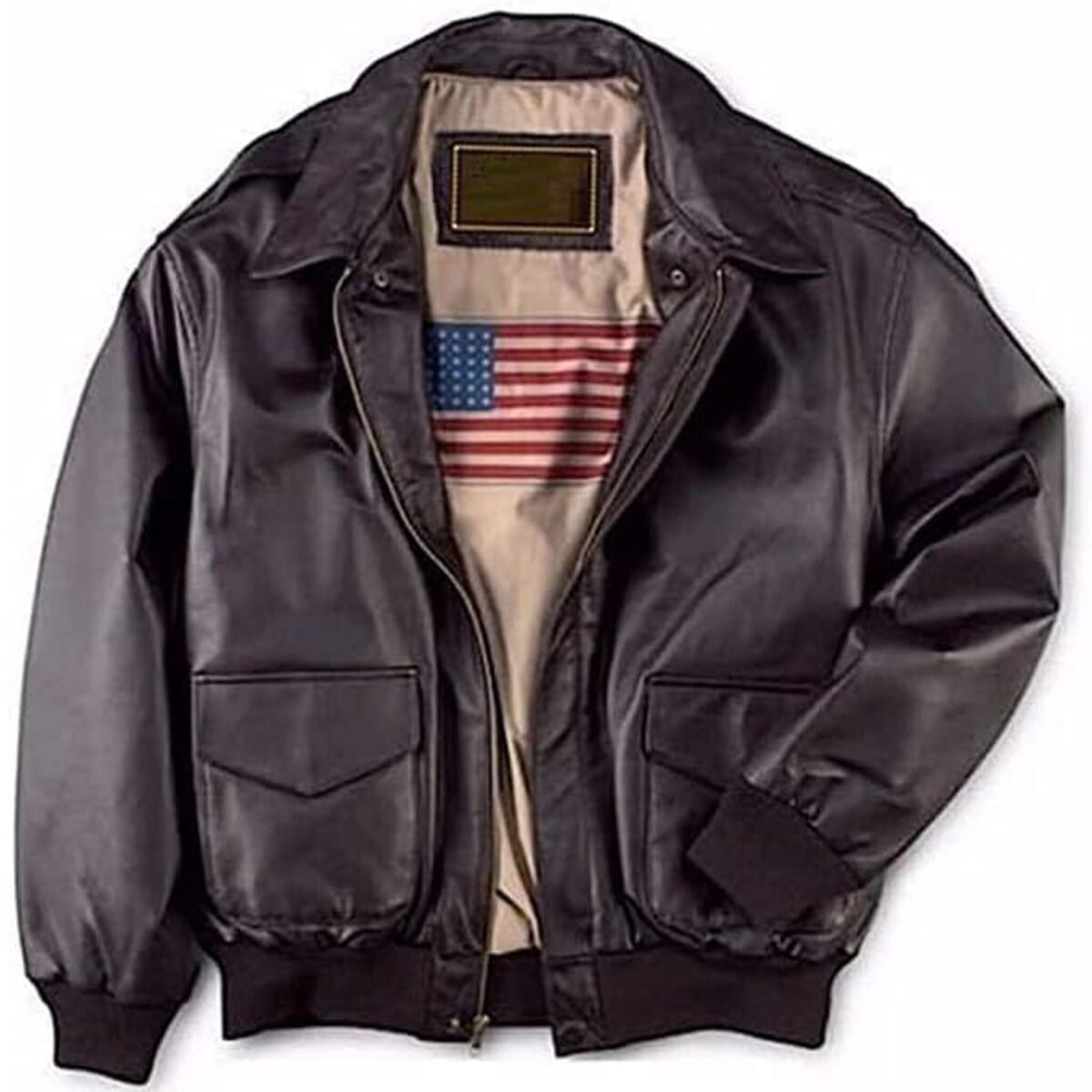 A2 aviator air force pilot flight bomber leather jacket