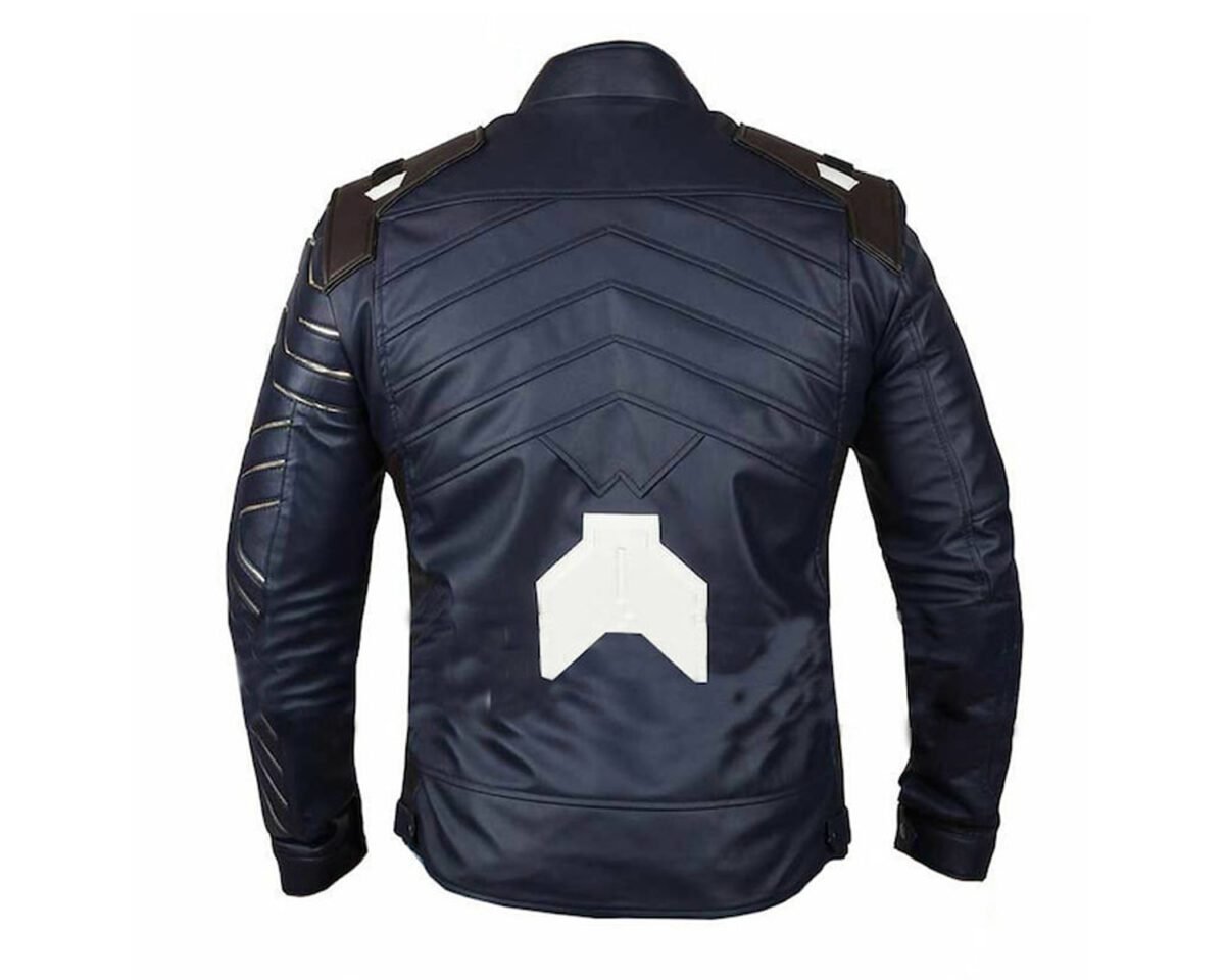 Mens avengers infinity war bucky barnes winter soldier white wolf blue leather jacket 3 scaled