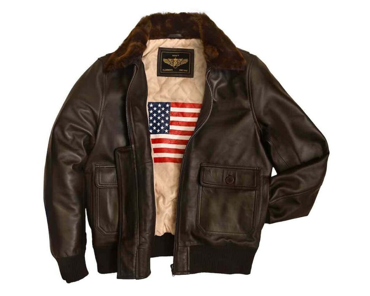 G1 military brown cowhide pilot bomber jacket