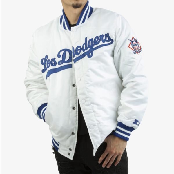 Los Angeles Dodgers White Varsity Jacket