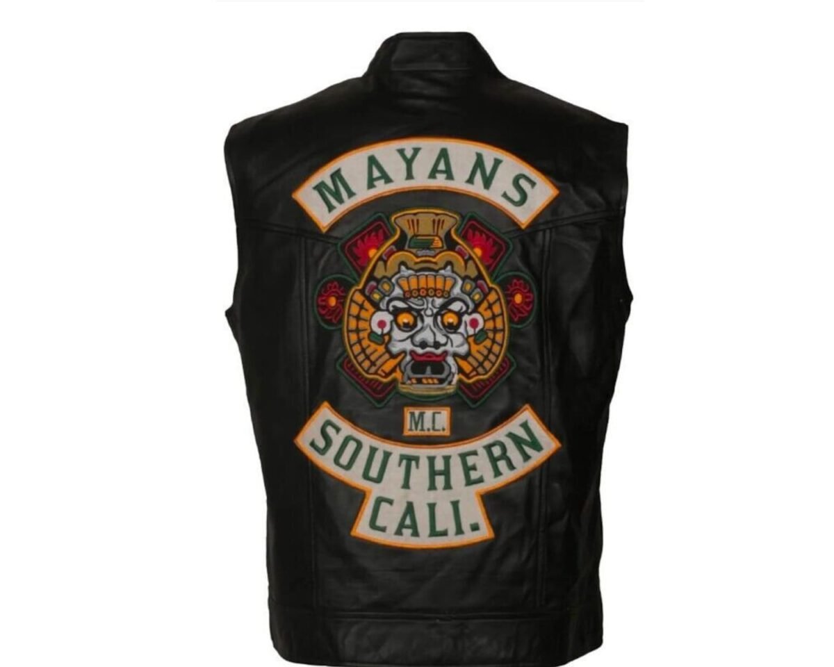 Angel reyes mayans m. C biker leather vest