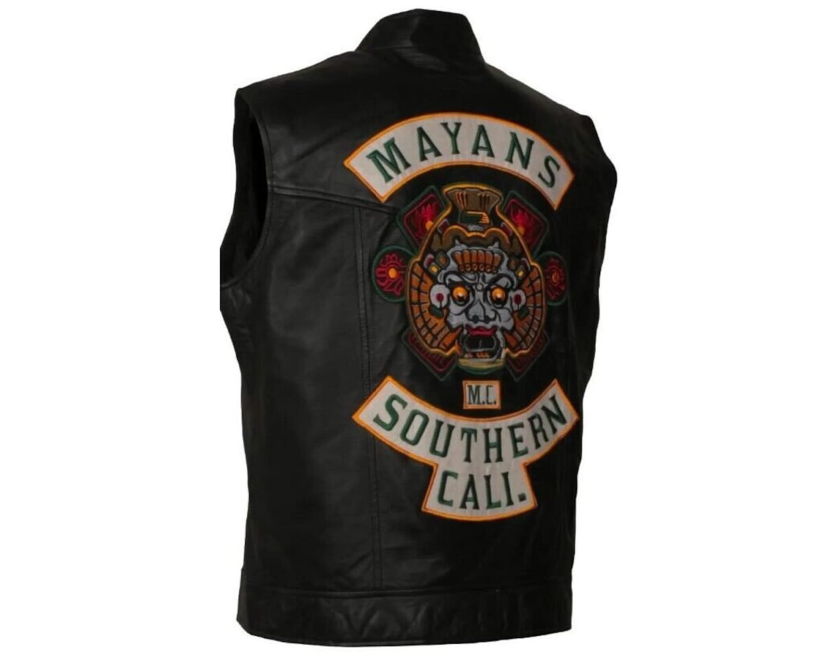 Angel reyes mayans m. C biker leather vest