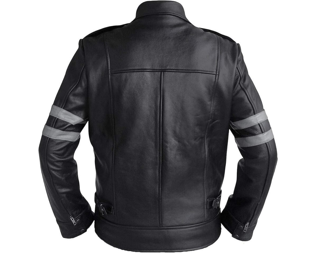 Re 6 resident evil 6 leon scott kennedy gaming cosplay black leather jacket 4 scaled