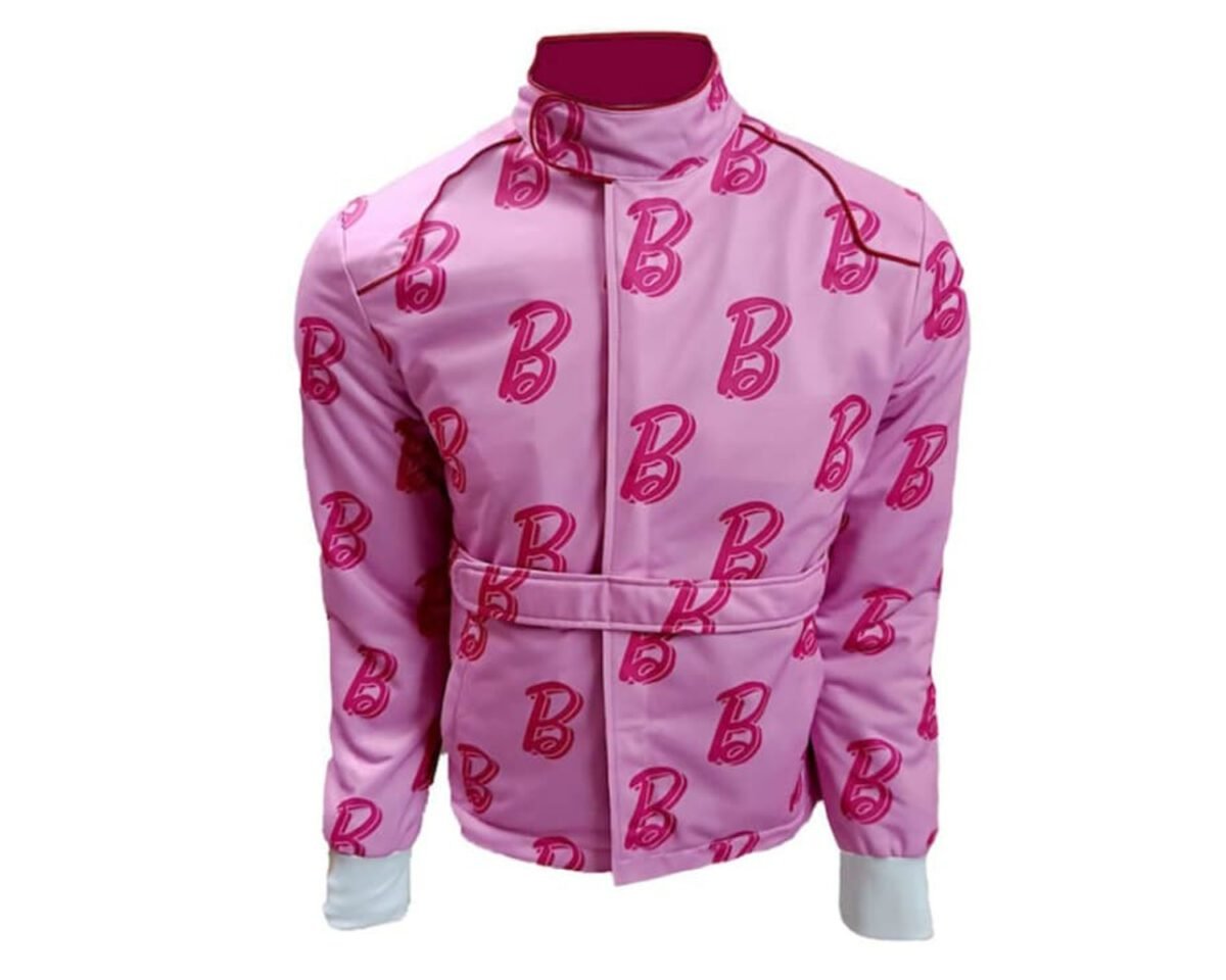 Ryan gosling ken barbie pink jacket