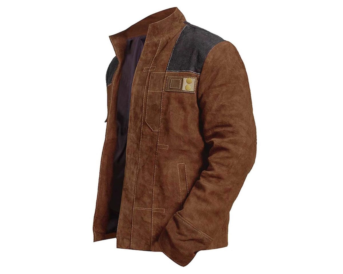 Solo a star wars story han solo brown suede leather jacket