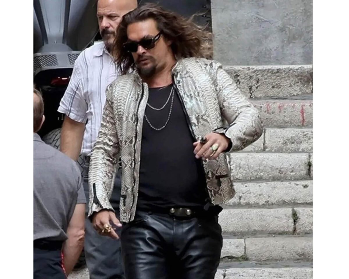 Fast x 2023 jason momoa snake print leather jacket