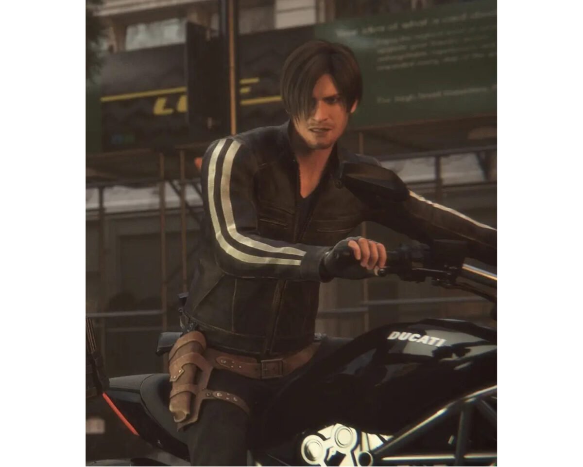 Leon kennedy resident evil vendetta leather jacket