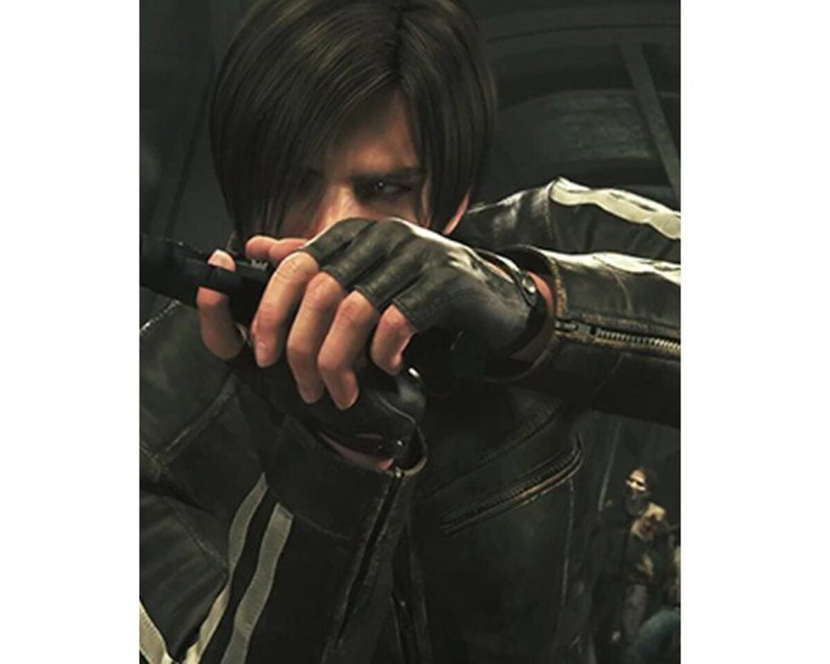 Leon kennedy resident evil vendetta leather jacket